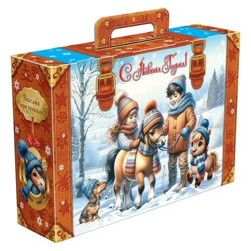 Подарок на Новый год «Чемодан с конями» 800г Стандарт