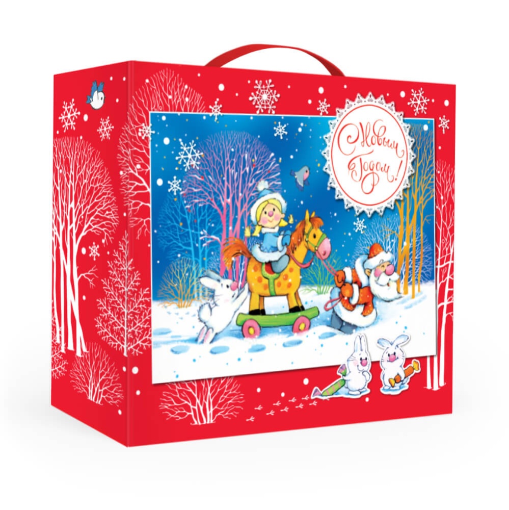 Новогодняя упаковка «Чемоданчик Дед Мороз и Снегурочка»